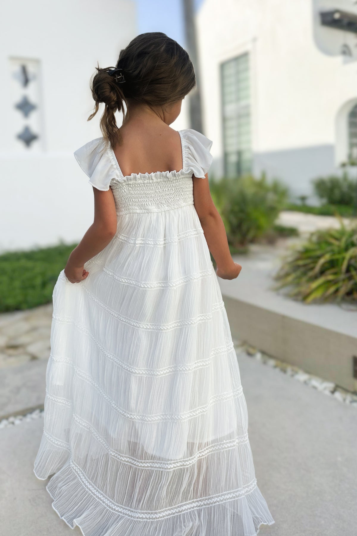 INDIE BLUE Dresses Marabella Dress (white chiffon)