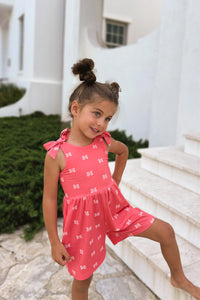 INDIE BLUE Romper Rita Shortie Romper (pink butterfly) FINAL SALE