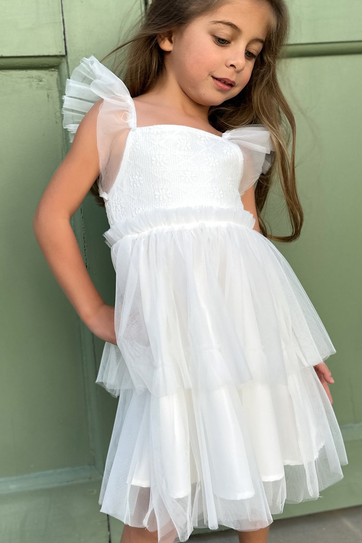 INDIE BLUE Dresses Emilia Dress (soft white tulle)