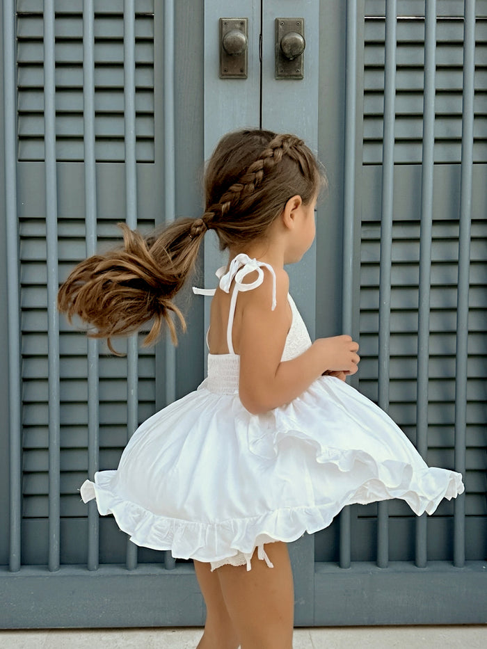 INDIE BLUE Sets Penny Tunic Set (pure white) FINAL SALE