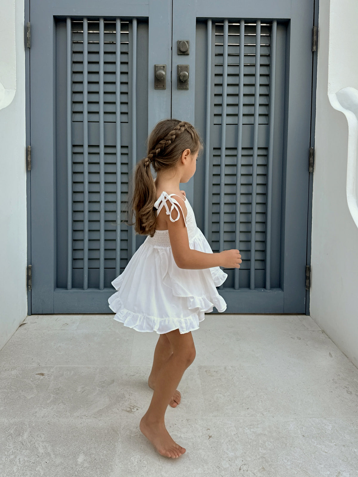 INDIE BLUE Sets Penny Tunic Set (pure white) FINAL SALE
