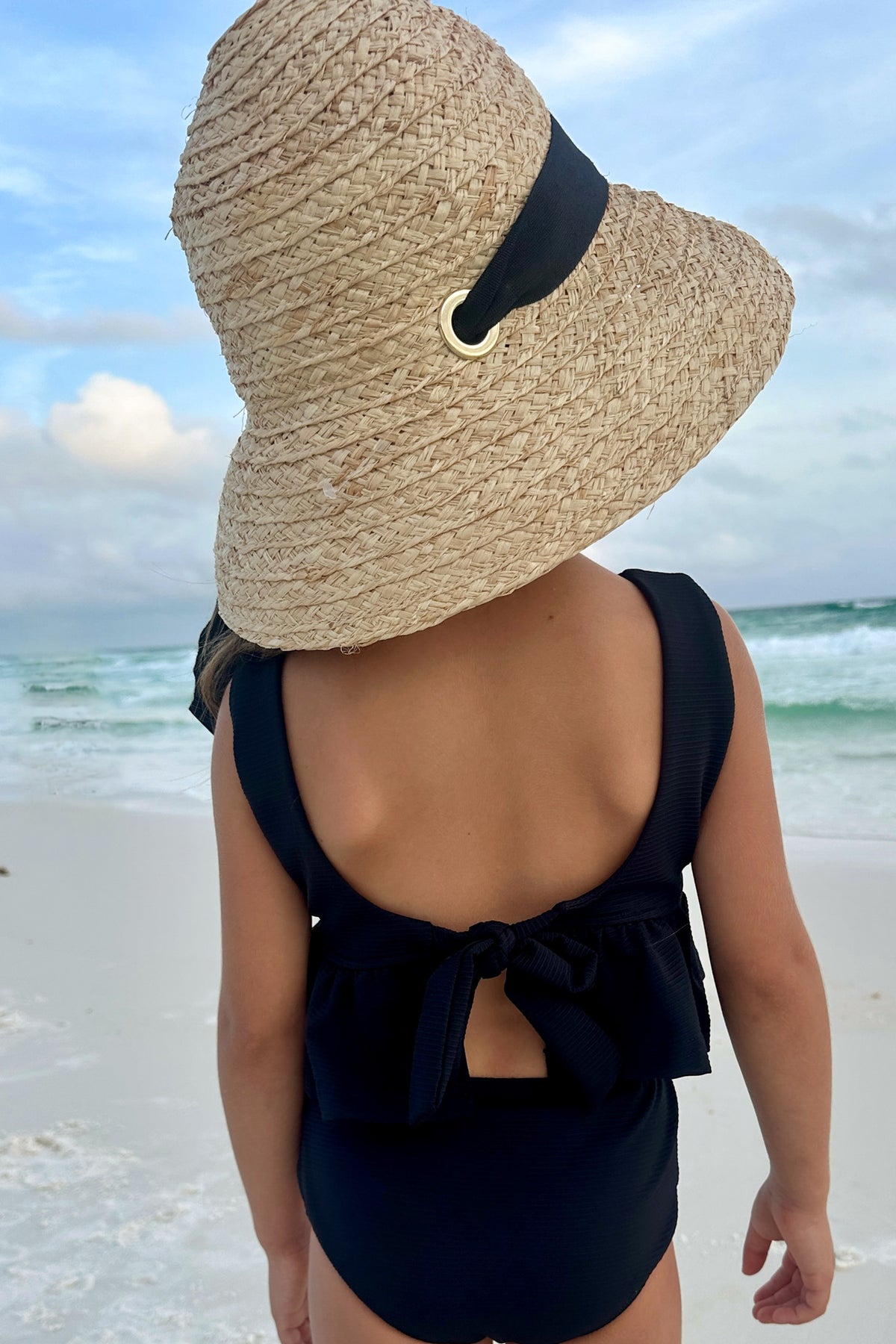 INDIE BLUE SWIM Flutter Tankini Set (midnight ribbed)