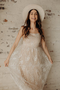 INDIE BLUE Women Women's Fiona Lace Dress (natural)