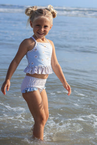 INDIE BLUE SWIM Tankini Set (daisy) FINAL SALE
