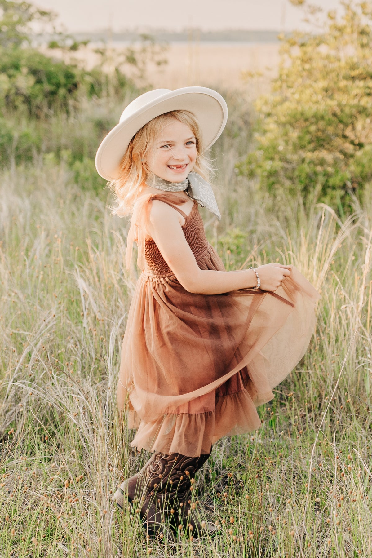 INDIE BLUE Dresses Isa Dress (cedar tulle)