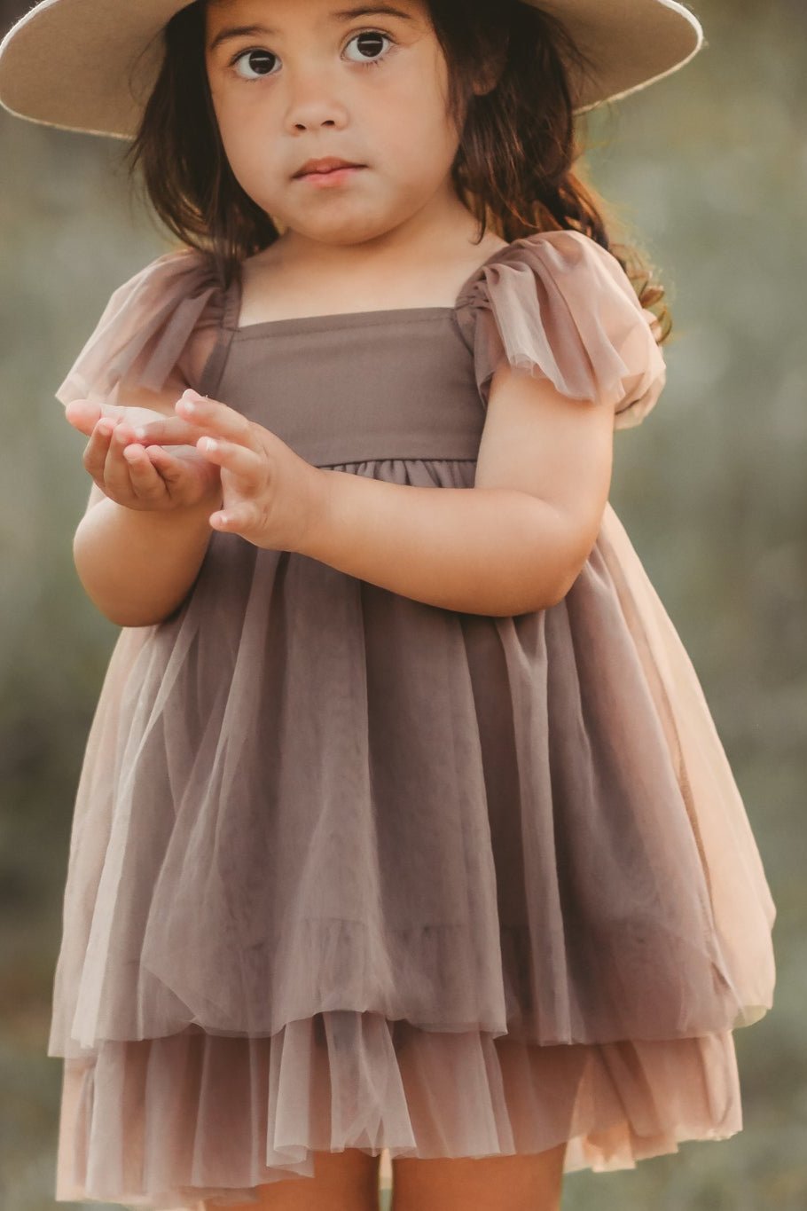 INDIE BLUE Dresses Fawn Dress (mocha tulle)