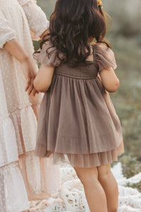 INDIE BLUE Dresses Fawn Dress (mocha tulle)