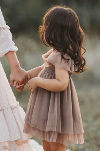 INDIE BLUE Dresses Fawn Dress (mocha tulle)