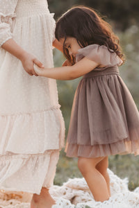 INDIE BLUE Dresses Fawn Dress (mocha tulle)