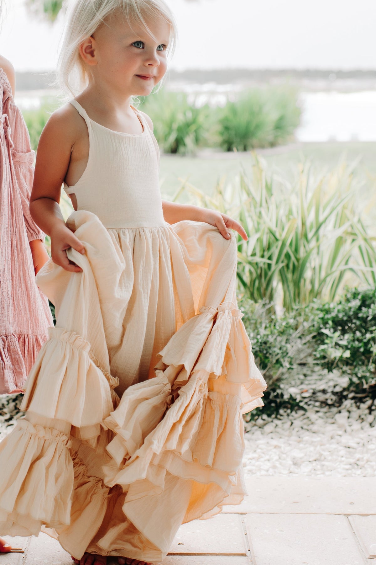 INDIE BLUE Dresses Wendy Dress (sand muslin)