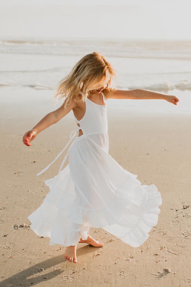 INDIE BLUE Dresses Wendy Dress (white muslin)