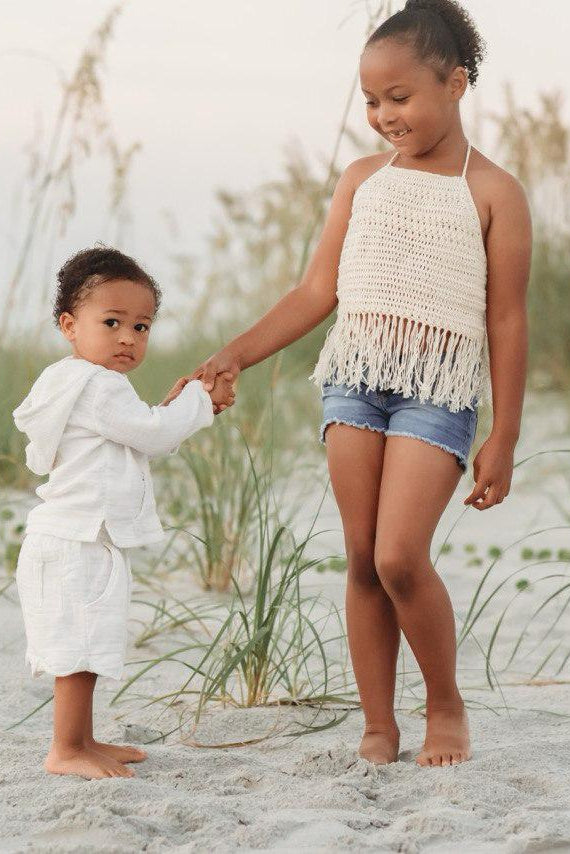 INDIE BLUE Accessories Lola Halter (ivory)