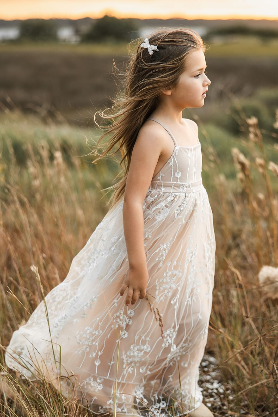 INDIE BLUE Dresses Fiona Lace Dress (natural)