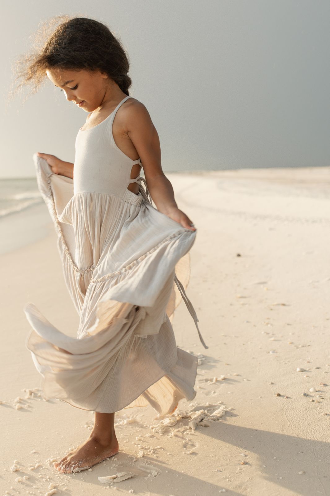 INDIE BLUE Dresses Wendy Dress (soft gray muslin)