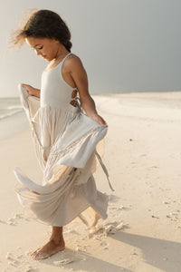 INDIE BLUE Dresses Wendy Dress (soft gray muslin)