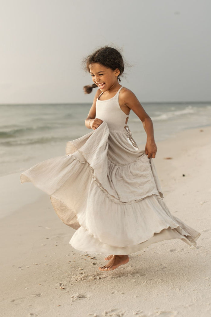 INDIE BLUE Dresses Wendy Dress (soft gray muslin)