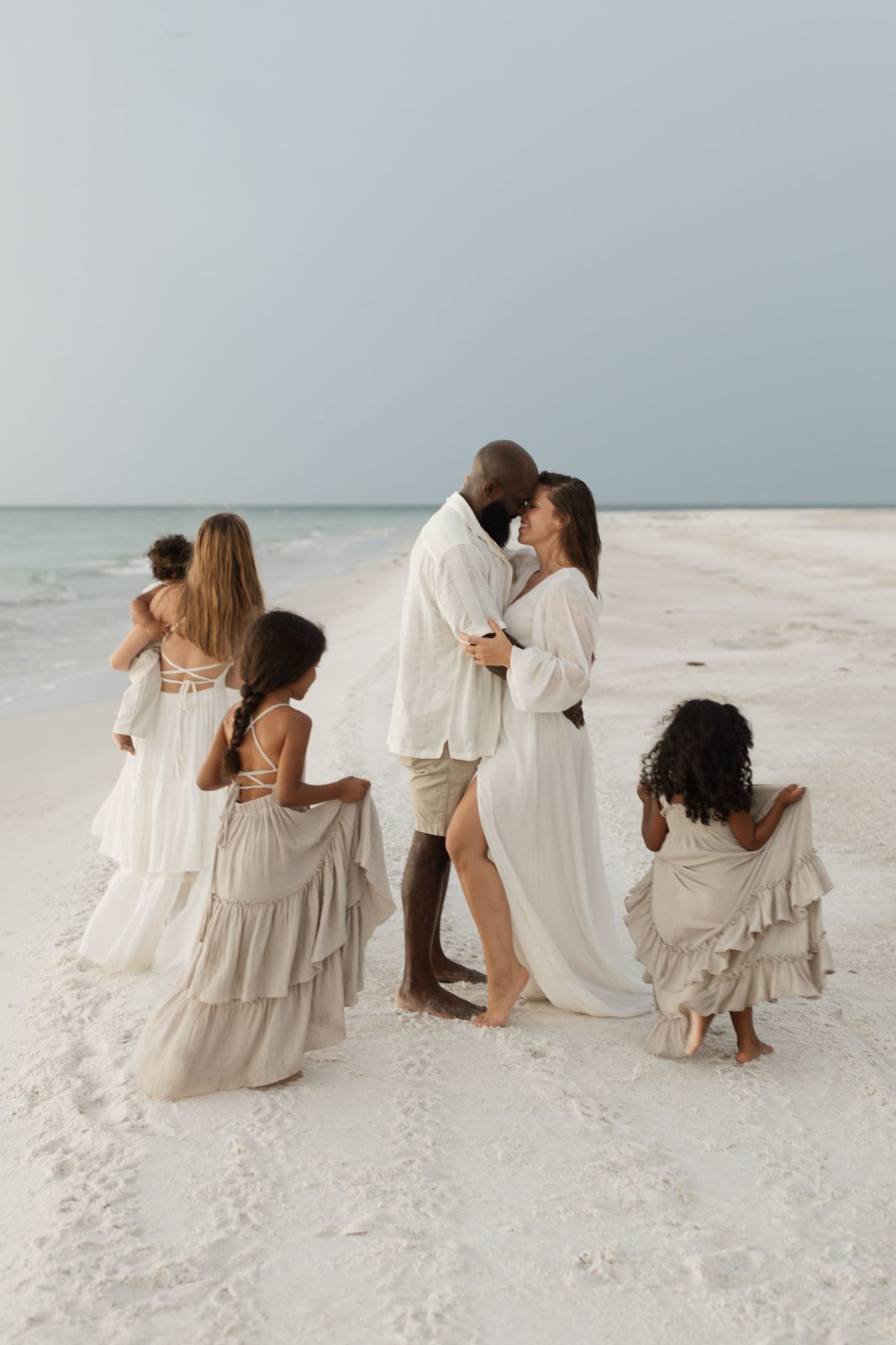 INDIE BLUE Boys Grady Romper (desert pinstripe linen)