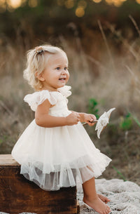 INDIE BLUE Dresses Fawn Dress (antique ivory tulle)