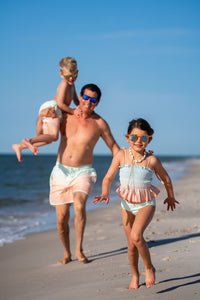 INDIE BLUE SWIM Surf Shorts (peach ombre)