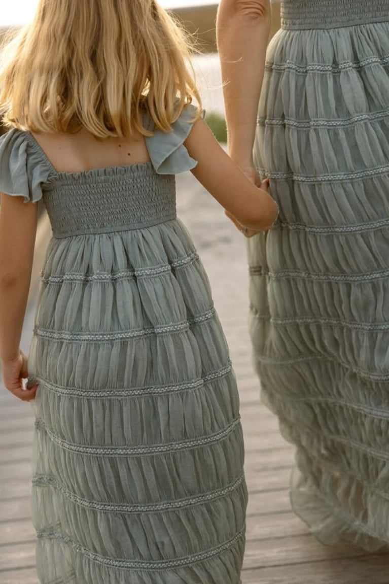 INDIE BLUE Women Women's Marabella Dress (sage chiffon)