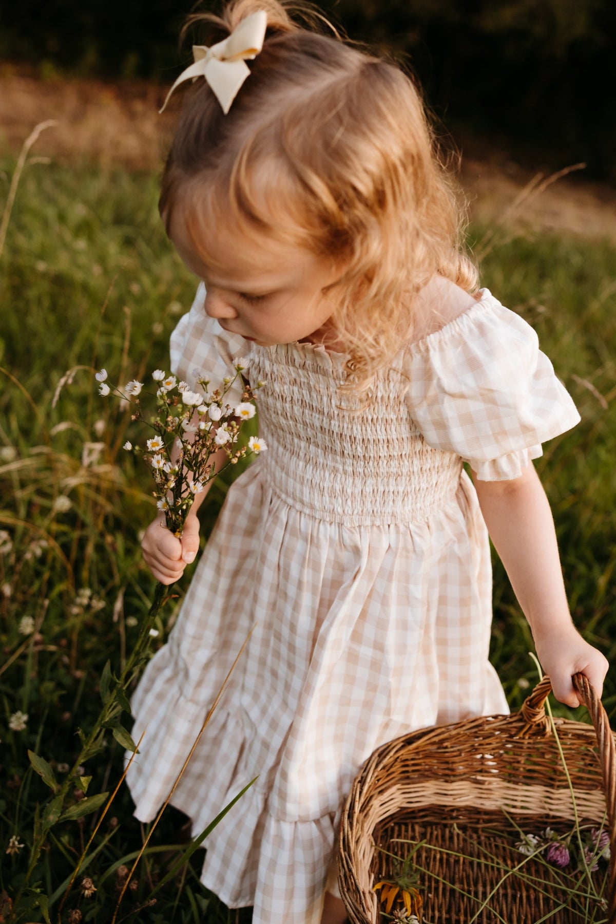 INDIE BLUE Dresses Karina (tan gingham)