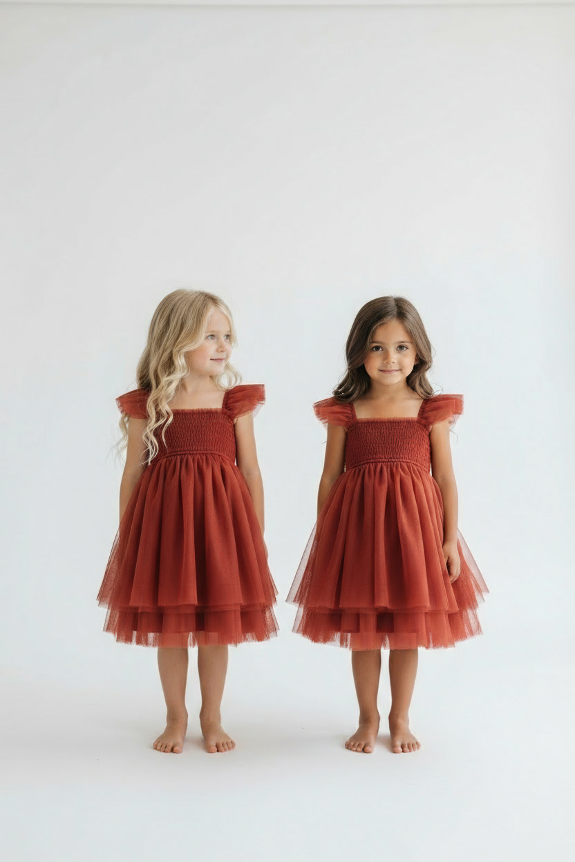 INDIE BLUE Dresses Juliet Dress (venetian red tulle)