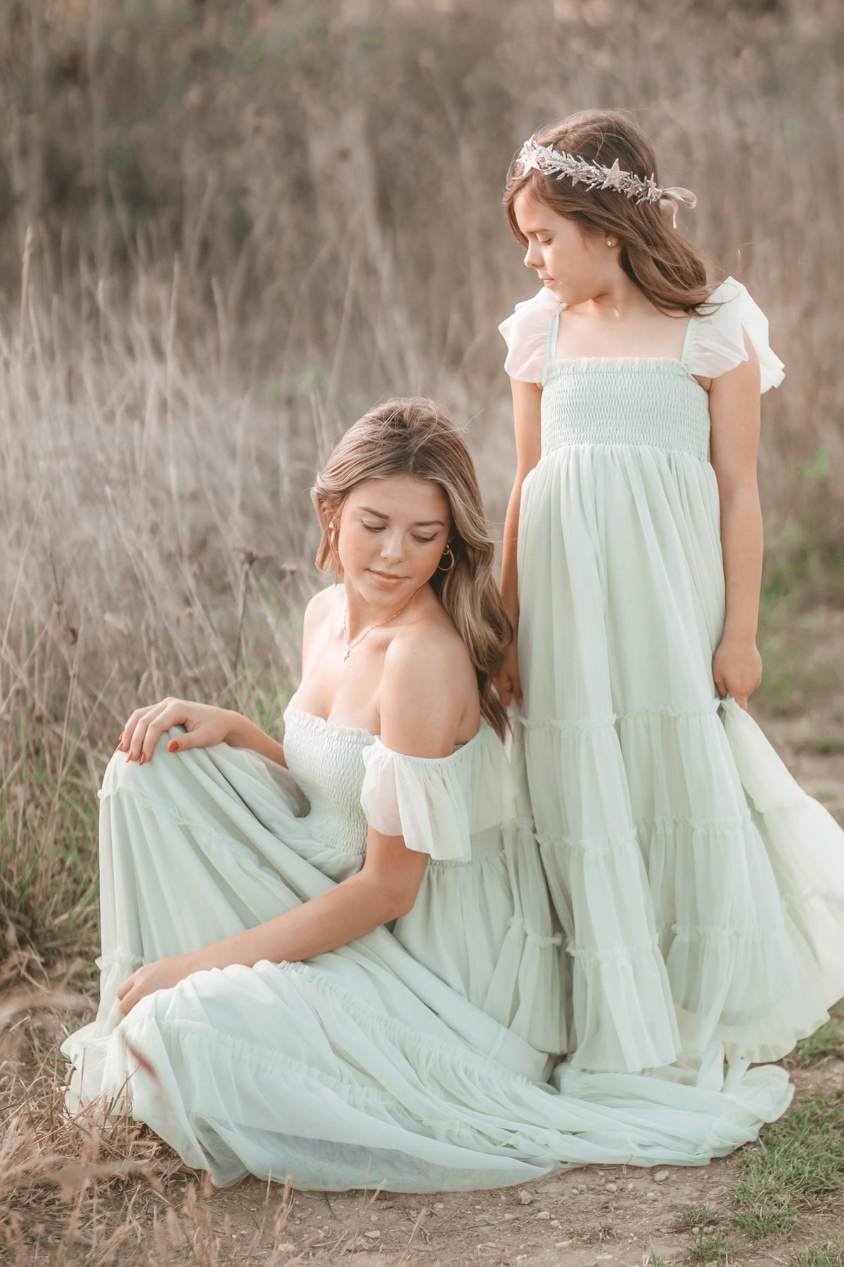 INDIE BLUE Dresses Marabella Dress (mint tulle)