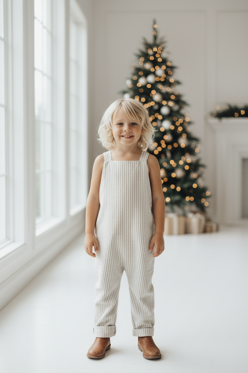 Boy charming portrait in Grady romper