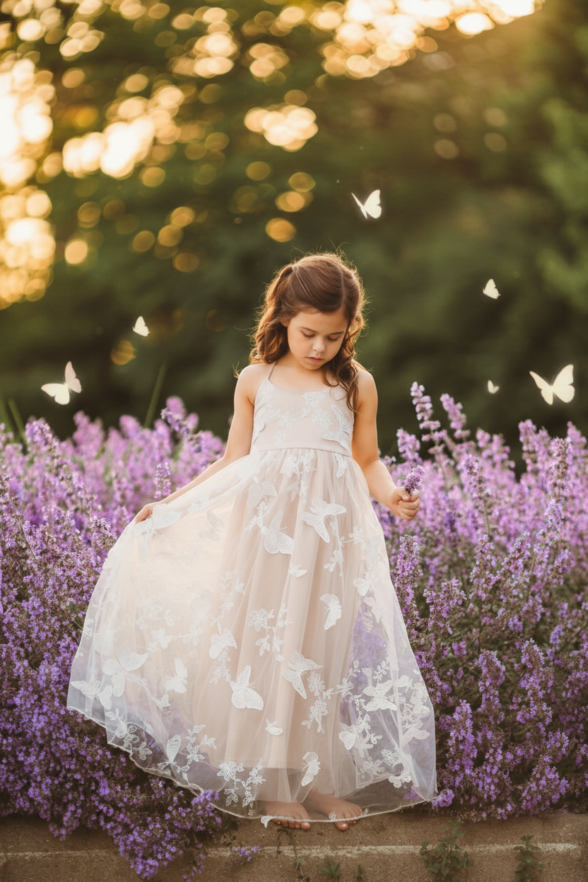 INDIE BLUE Dresses Butterfly Dress (natural)