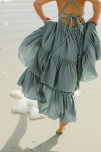 INDIE BLUE Dresses Wendy Dress (soft teal muslin)