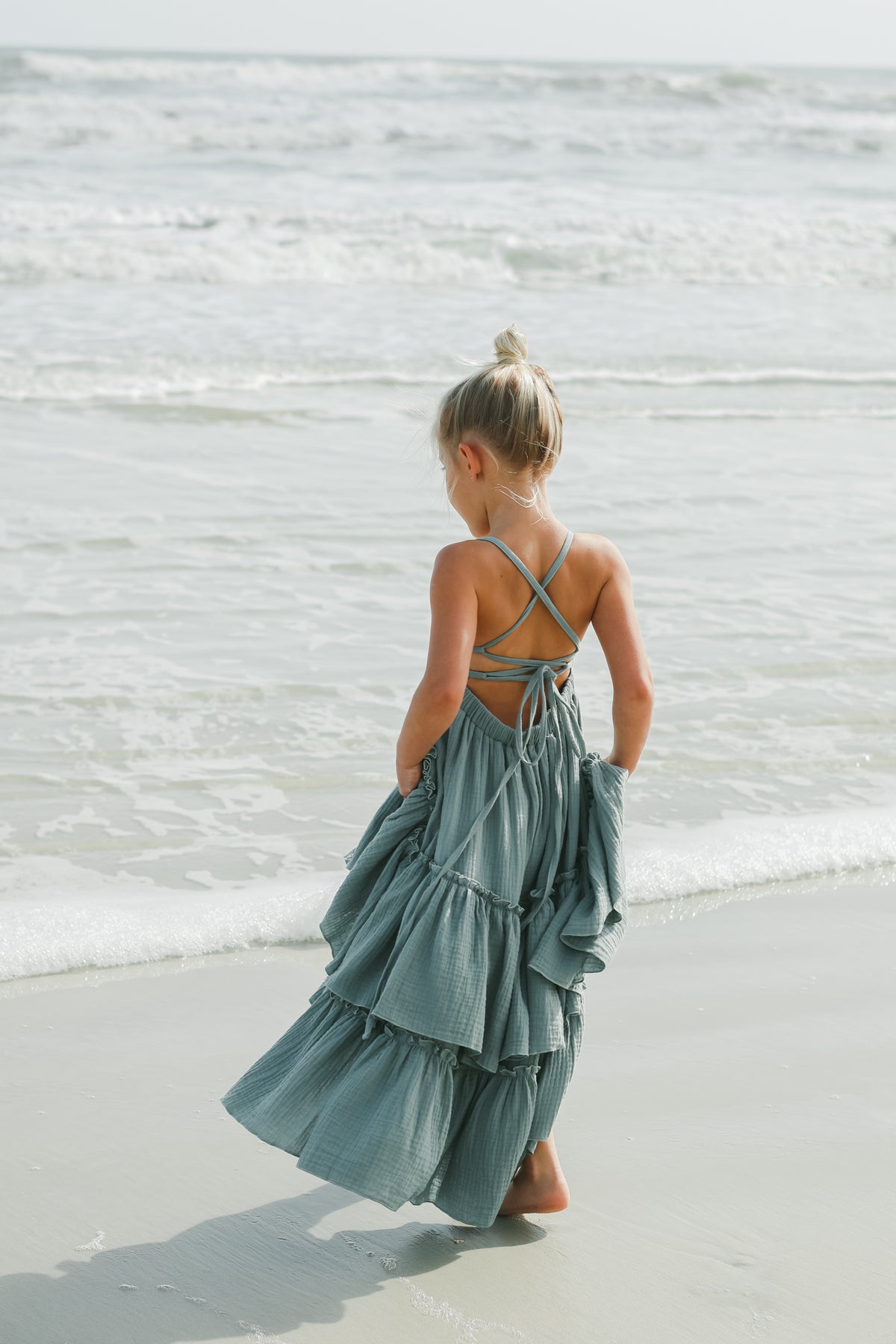 INDIE BLUE Dresses Wendy Dress (soft teal muslin)