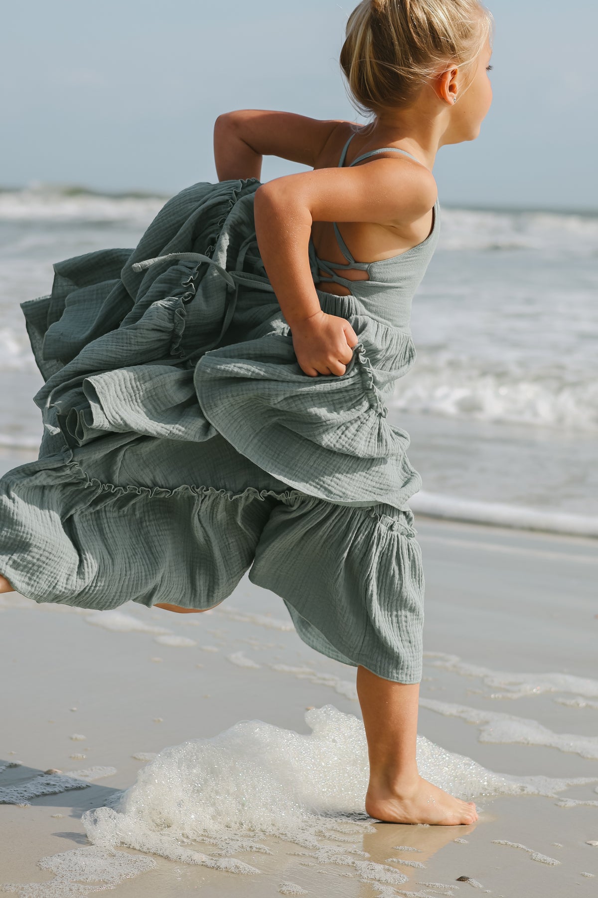 INDIE BLUE Dresses Wendy Dress (soft teal muslin)
