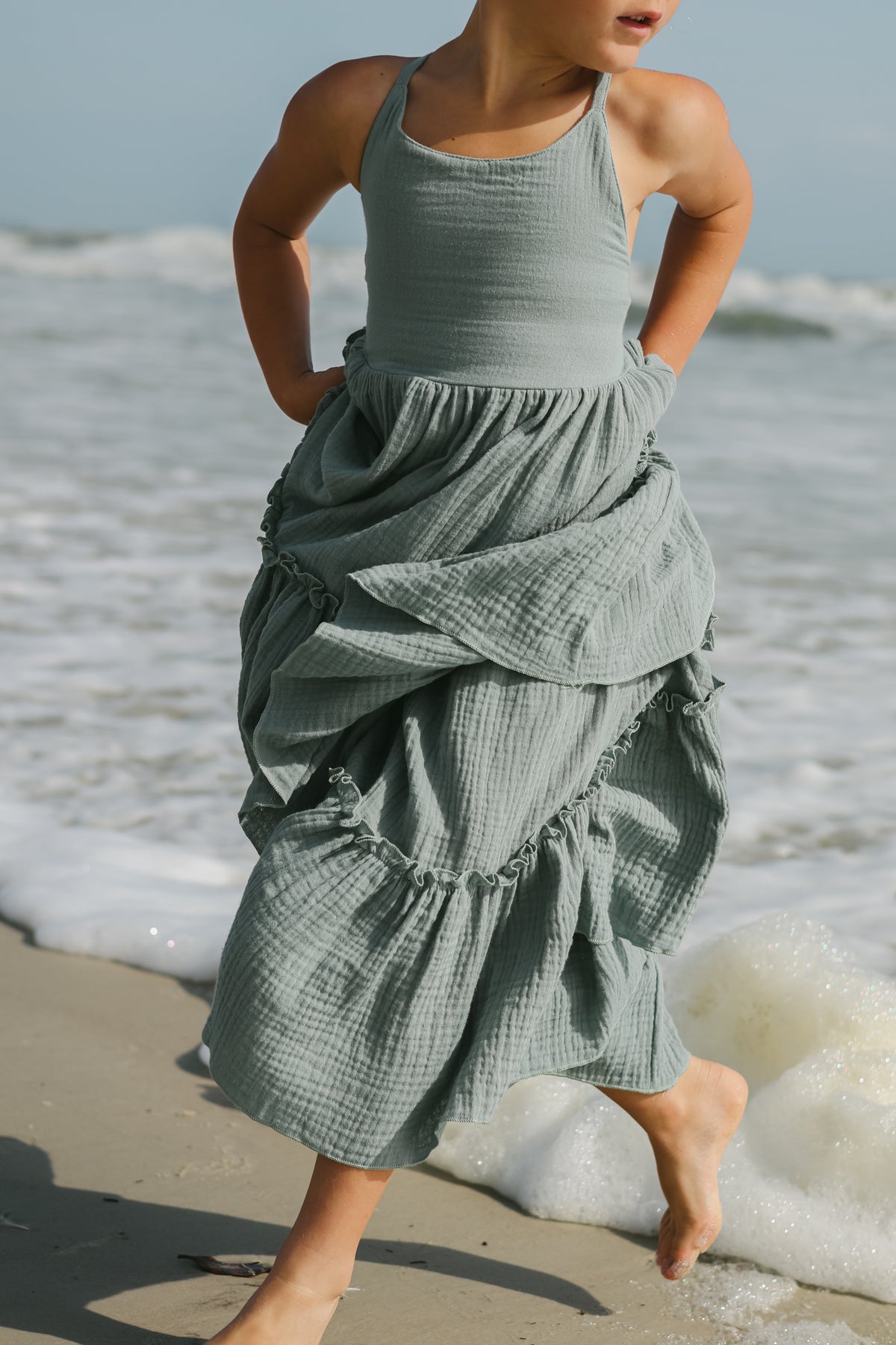 INDIE BLUE Dresses Wendy Dress (soft teal muslin)