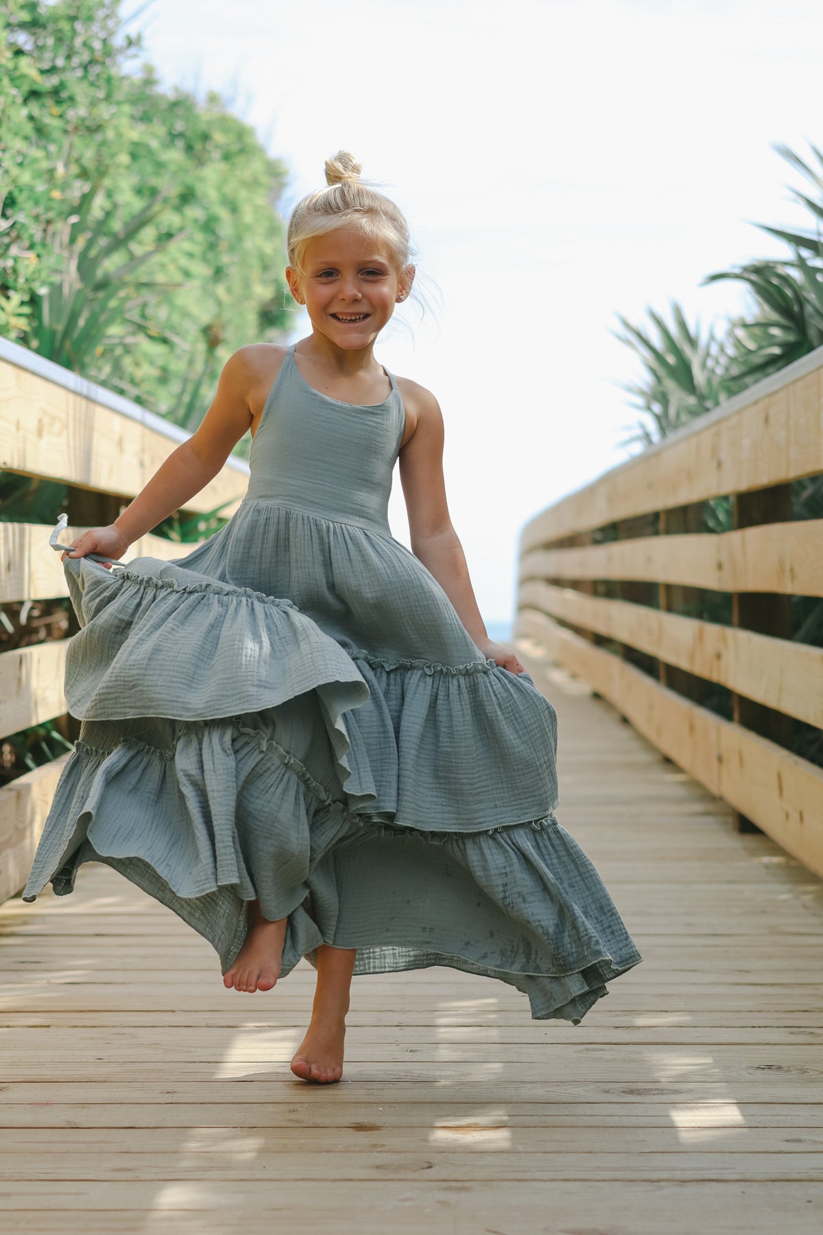 INDIE BLUE Dresses Wendy Dress (soft teal muslin)