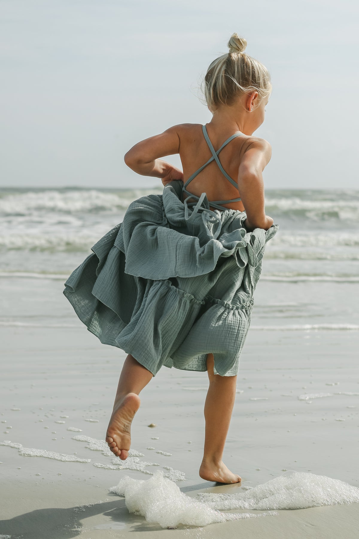 INDIE BLUE Dresses Wendy Dress (soft teal muslin)