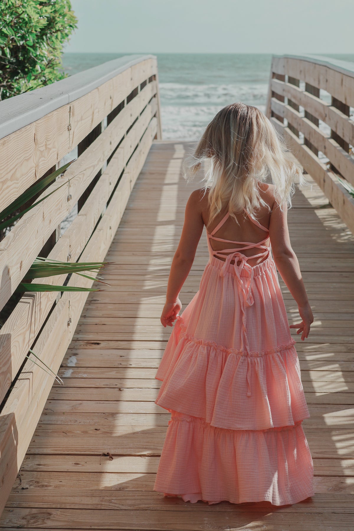 INDIE BLUE Dresses Wendy Dress (vibrant coral muslin)