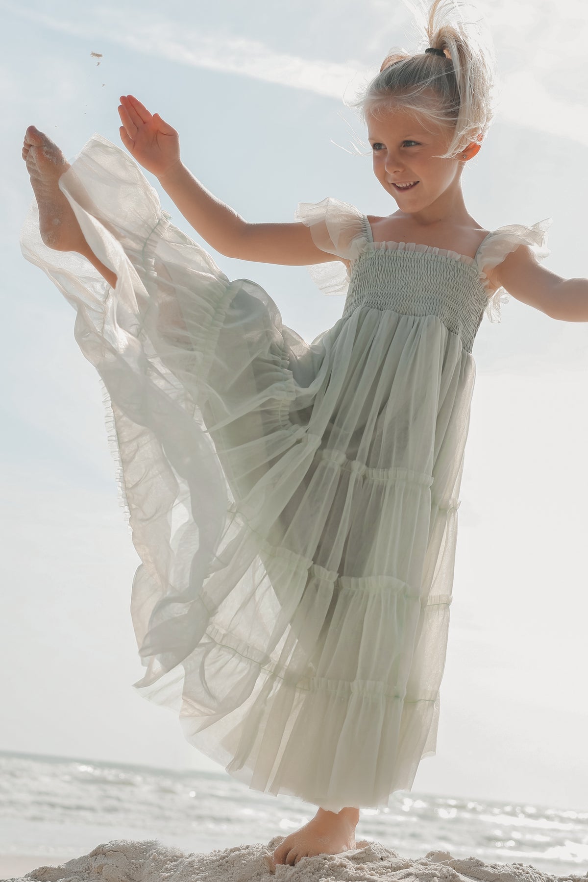INDIE BLUE Dresses Marabella Dress (mint tulle)