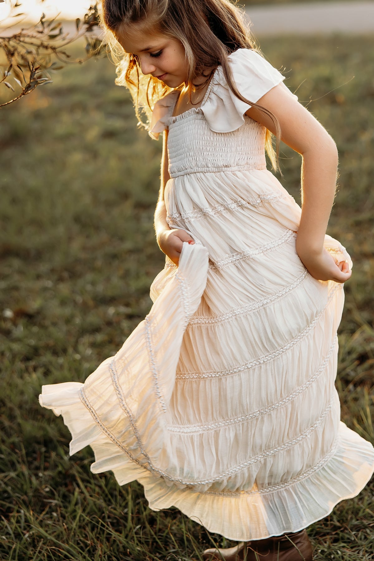 INDIE BLUE Dresses Marabella Dress (natural chiffon)