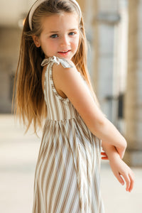 INDIE BLUE Dresses Liza Maxi Dress (ash stripe)