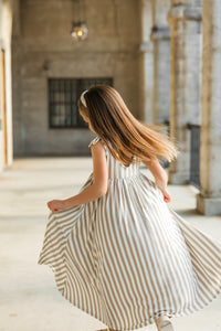 INDIE BLUE Dresses Liza Maxi Dress (ash stripe)