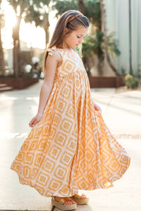 INDIE BLUE Dresses Liza Maxi Dress (floral diamond) FINAL SALE