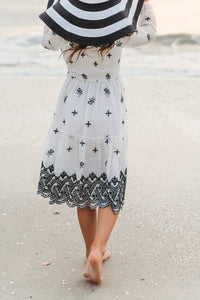 INDIE BLUE Dresses Mira Dress (embroidered diamond)