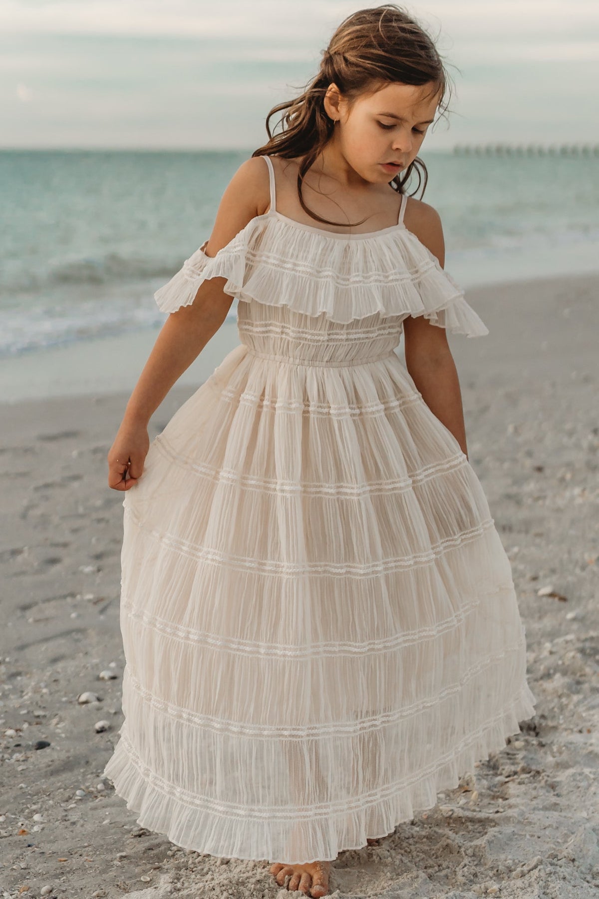 INDIE BLUE Dresses Elise Dress (natural chiffon)