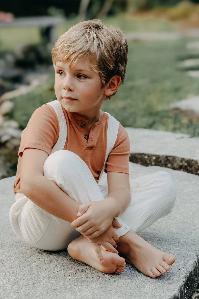 INDIE BLUE Boys Finn Pants (light ivory muslin)