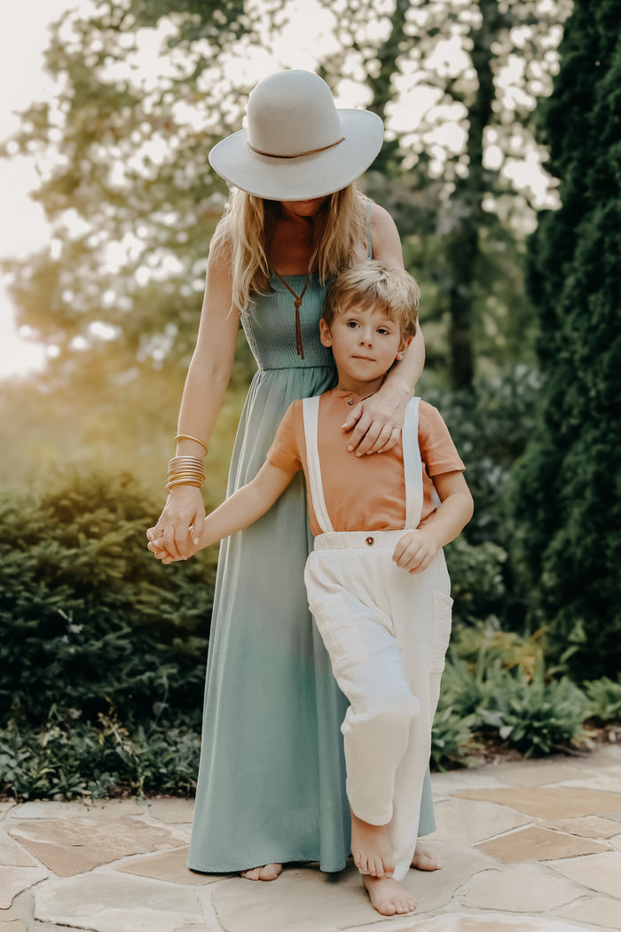 INDIE BLUE Boys Finn Pants (light ivory muslin)