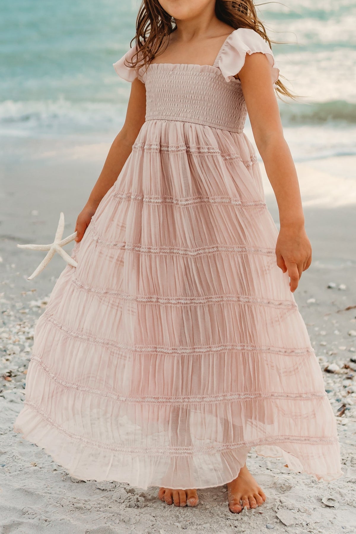 INDIE BLUE Dresses Marabella Dress (soft pink chiffon)