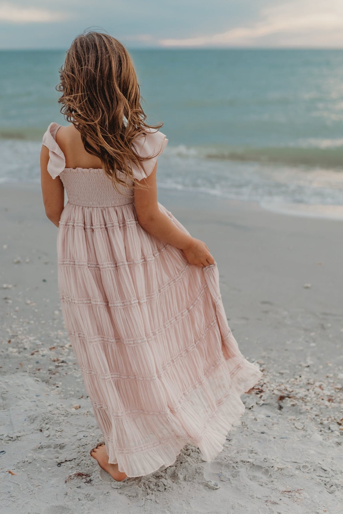 INDIE BLUE Dresses Marabella Dress (soft pink chiffon)