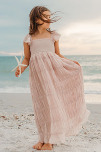 INDIE BLUE Dresses Marabella Dress (soft pink chiffon)