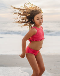 INDIE BLUE SWIM Scoopback Set (hot pink)