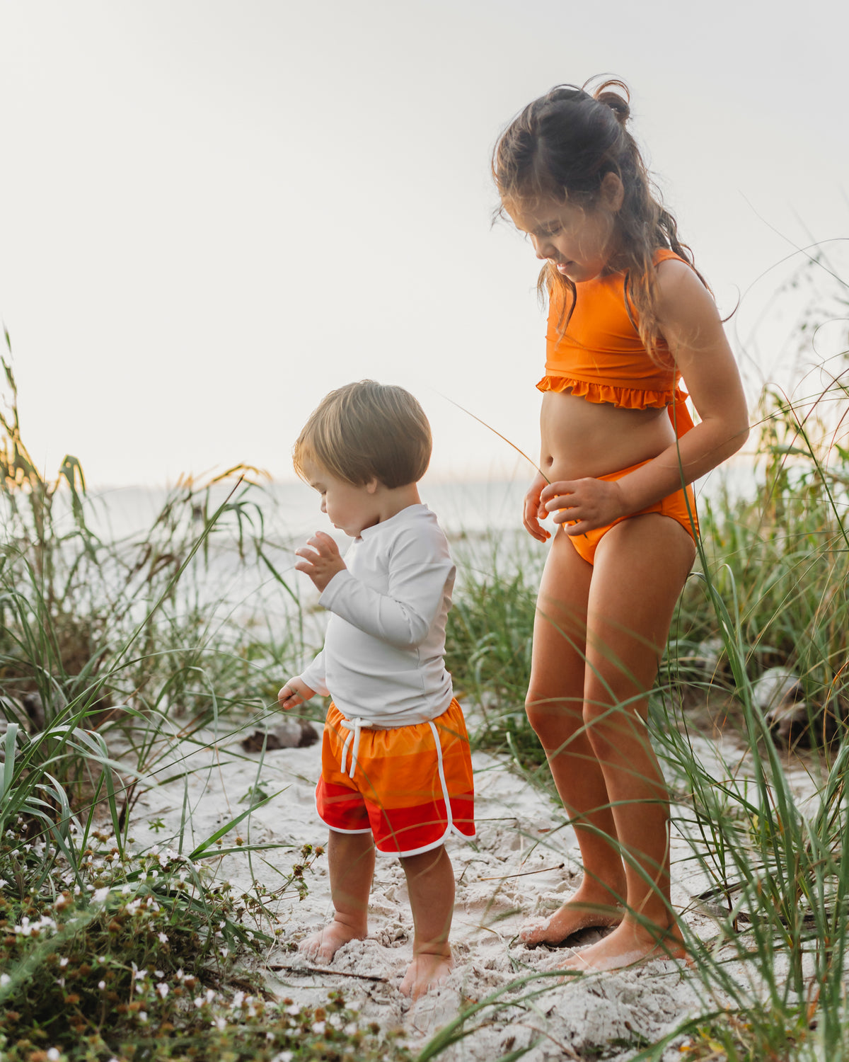 INDIE BLUE SWIM Rashguard (bone)